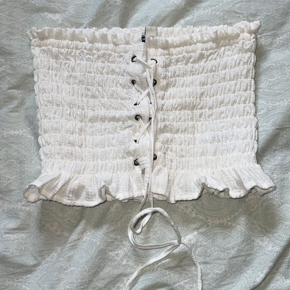 American eagle lace up tube top